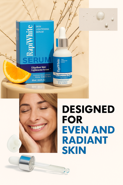 Rapiwhite Skin Lightening Serum – Glutathione, Vitamin C & Hyaluronic Acid | 20ml (0.68 fl oz)