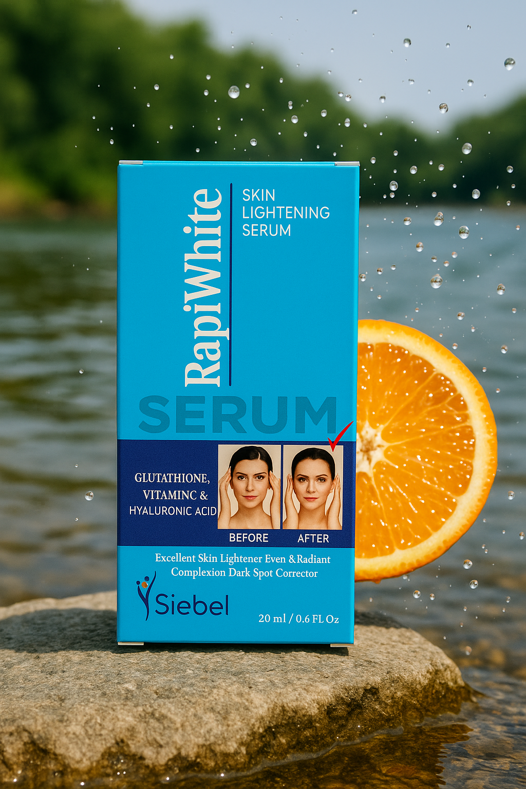 Rapiwhite Skin Lightening Serum – Glutathione, Vitamin C & Hyaluronic Acid | 20ml (0.68 fl oz)