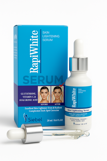 Rapiwhite Skin Lightening Serum – Glutathione, Vitamin C & Hyaluronic Acid | 20ml (0.68 fl oz)