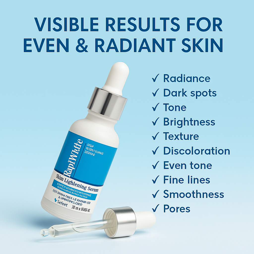 Rapiwhite Skin Lightening Serum – Glutathione, Vitamin C & Hyaluronic Acid | 20ml (0.68 fl oz)