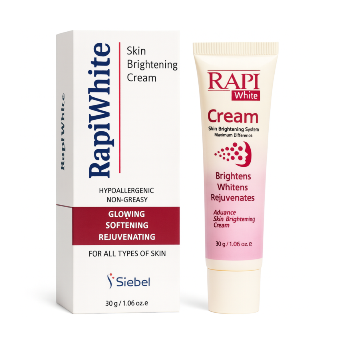 RapiWhite Skin Brightening Cream – Hypoallergenic, Non-Greasy, Rejuvenating Glow Moisturizer for All Skin Types, 30g (1.06 oz)